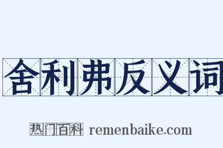 舍利弗反义词是什么意思的图片
